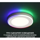 Точечный светильник Span 359011 IP20 LED 4000К+RGB 18W+6W 1440Лм