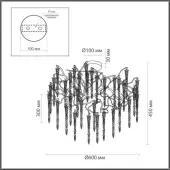Люстра средней высоты Banche 5004/8C