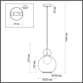 Подвесная люстра Blacky 5021/1