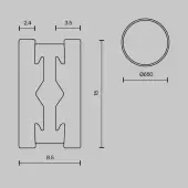 Шинопровод Flarity TRX154-R-D650-B