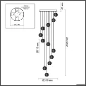 Подвесная люстра Crystal 5007/56L
