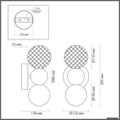 Бра Crystal 5008/4WL