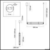Подвесная люстра Fau 6688/19L