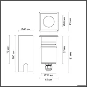 Садовый светильник Ingro 6661/1GB
