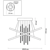 Люстра средней высоты Monica 3901/70CL