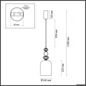 Люстра средней высоты Palleta 5045/12L