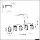 Подвесная люстра Vassa 4987/5
