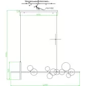 Подвесная люстра Иона 09408-10.19 (черный)