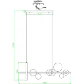Подвесная люстра Иона 09408-7.19 (черный)