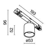 Трековый светильник Alfa S TR132-2-7W3K-B