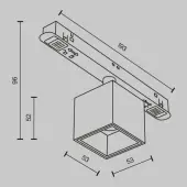 Трековый светильник Alfa S TR133-2-7W3K-B