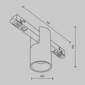 Трековый светильник Alfa TR122-2-7W4K-W
