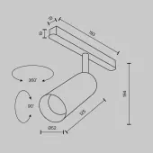 Трековый светильник Focus LED TR032-2-12W3K-M-BBS