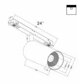 Трековый светильник Focus LED TR032-2-20W4K-M-B