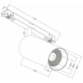 Трековый светильник Focus LED TR032-4-20W3K-M-DS-B