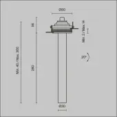 Точечный светильник Focus T C140TRS-L300-7W4K-BBS
