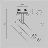 Точечный светильник Focus T C141RS-L125-6W3K-B