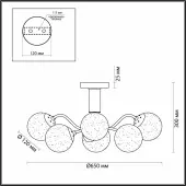 Люстра средней высоты Candice 4554/6CA