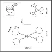 Люстра средней высоты Comfi 4530/6C