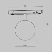 Трековый светильник Luna TR038-4-5W3K-WW-DS