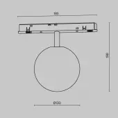 Трековый светильник Luna TR038-4-5WTW-DD-B
