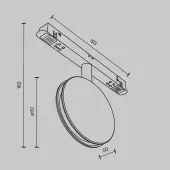 Трековый светильник Outline TR090-2-6W3K-B