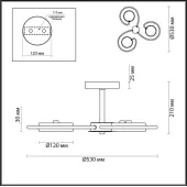 Люстра средней высоты Evin 5658/36CL