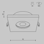 Точечный светильник Stark DL083-01-GU10-SQ-B