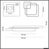 Припотолочная люстра Ledio 5243/59CL