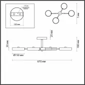 Припотолочная люстра Mika 5659/72CL