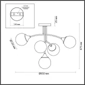 Люстра средней высоты Yoko 4558/5C
