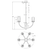 Подвеcная люстра Arco MOD223PL-06BS