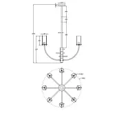 Подвеcная люстра Arco MOD223PL-08BS
