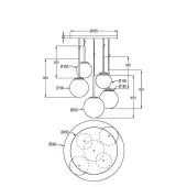 Подвесная люстра Basic form MOD321PL-05G1