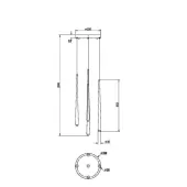 Подвесная люстра Cascade MOD132PL-L28BK2