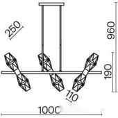 Подвесная люстра Coctail time MOD325PL-06G