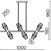 Подвесная люстра Coctail time MOD325PL-06G