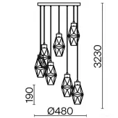 Подвесная люстра Coctail time MOD325PL-07G