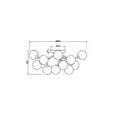 Припотолочная люстра Dallas MOD545CL-12BS