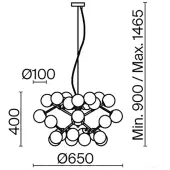 Подвесная люстра Dallas MOD545PL-24B