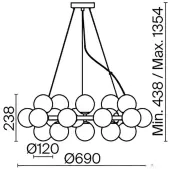 Подвесная люстра Dallas MOD545PL-25BS