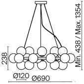Подвесная люстра Dallas MOD547PL-25B