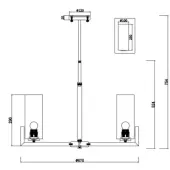 Люстра средней высоты Fortano MOD089PL-06BS