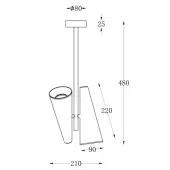 Люстра средней высоты Giro MOD095CL-02W