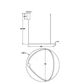 Подвесная люстра Glint MOD072PL-L36BSK