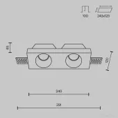 Точечный светильник Gyps Modern DL002-WW-02-W