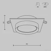 Точечный светильник Hoop DL086-GX53-SQ-BG