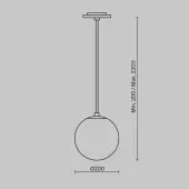 Подвесная люстра Luna P039PL-5W3K-20INS-B