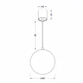 Подвеcной светильник Luna P039PL-5W4K-20-B