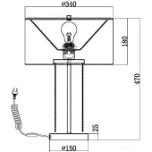 Настольная лампа MOD151TL-01G